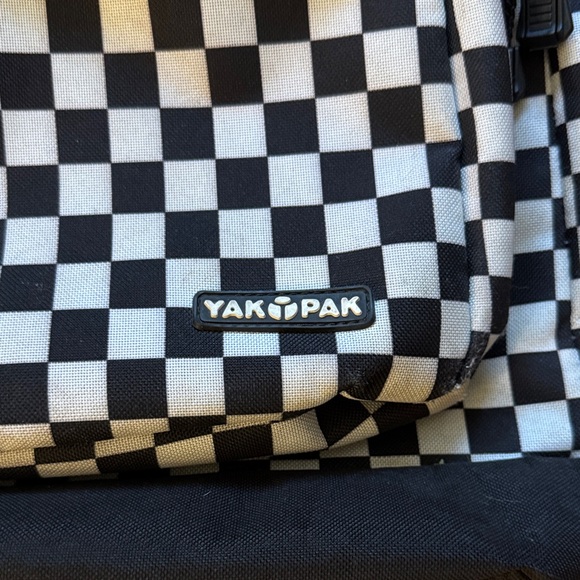 Yak Pak Black & White Checkerboard Backpack - Picture 2 of 9